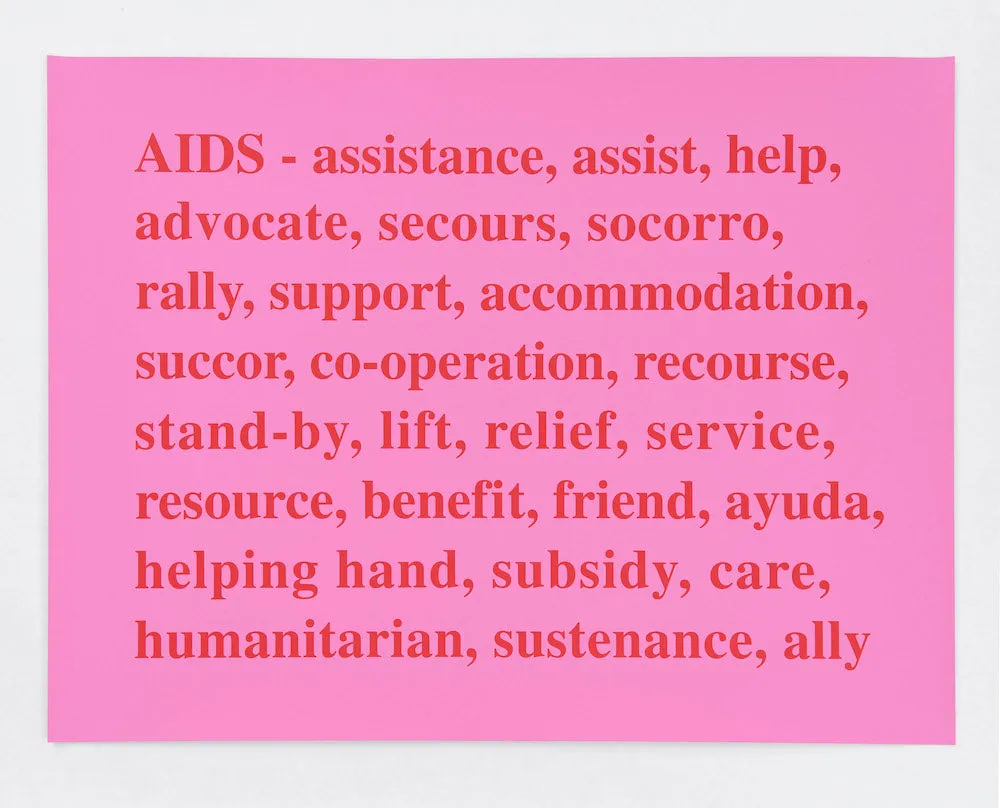 Kay Rosen, "Aids", 1994