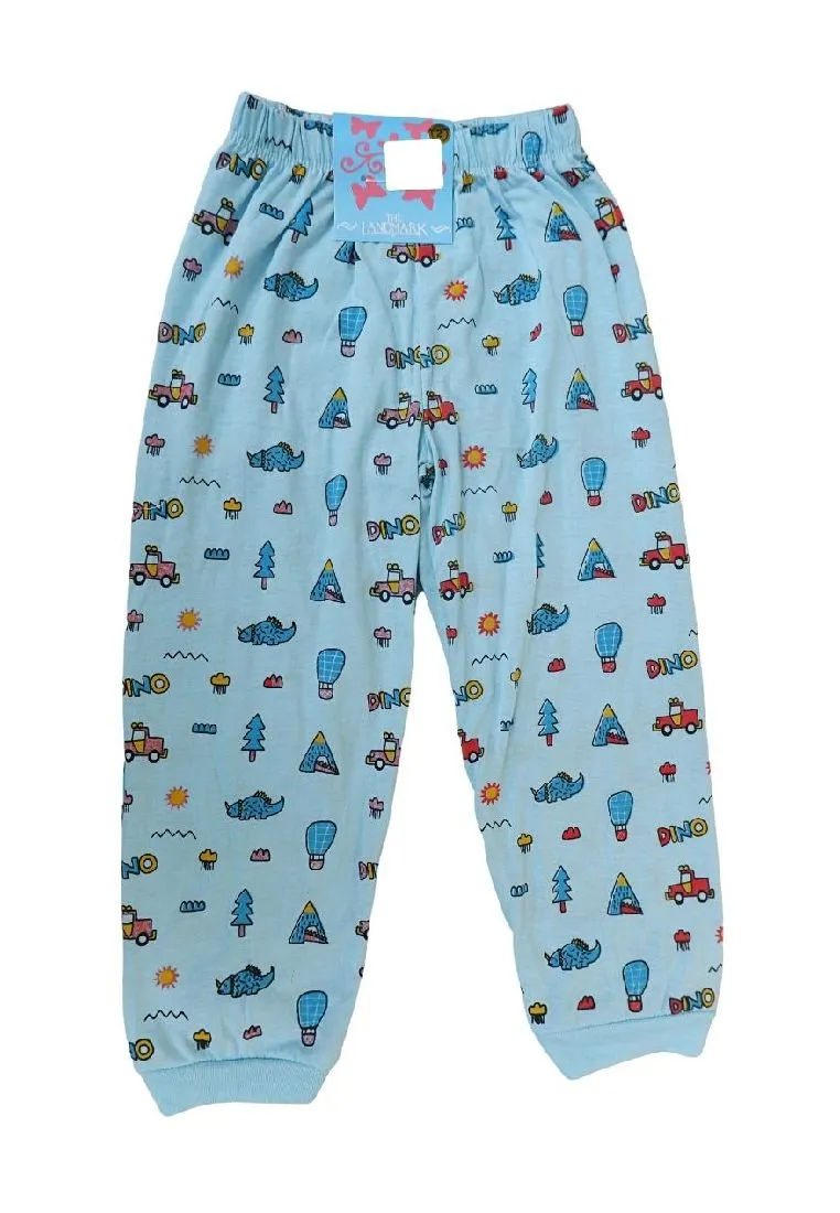 Landmark 2 in 1 Pajama Pants Band Dinosaur,Sun and Football, Sports - Light Blue/Teal