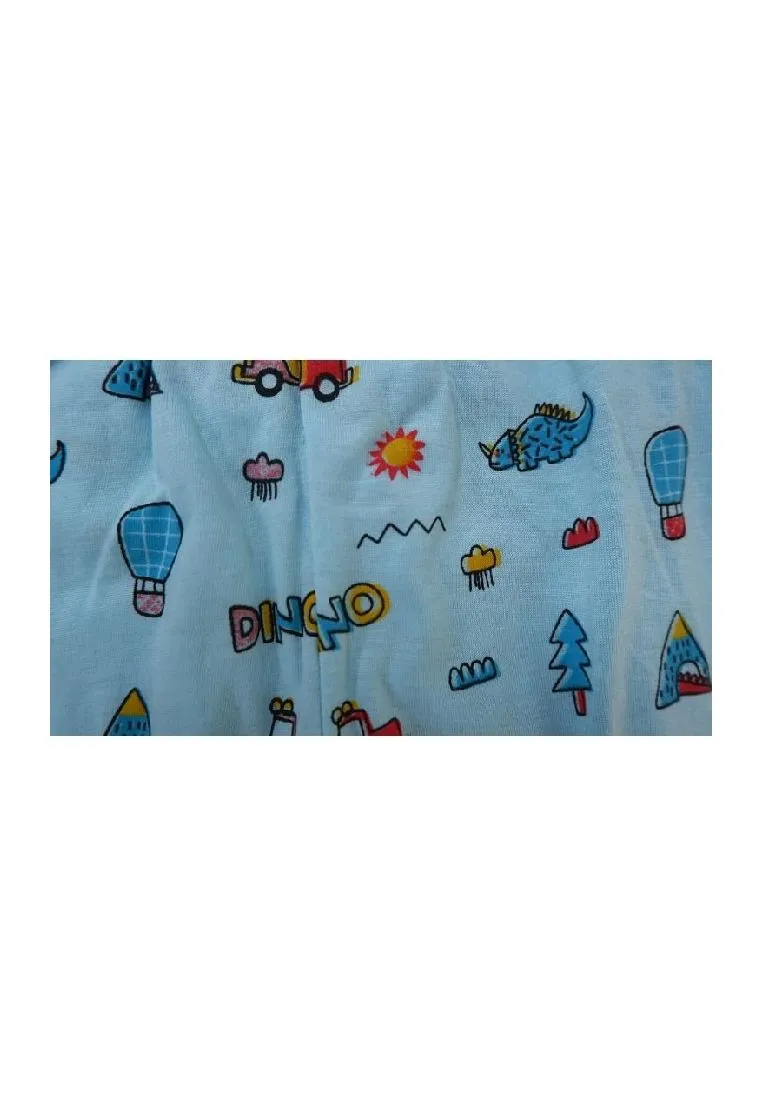 Landmark 2 in 1 Pajama Pants Band Dinosaur,Sun and Football, Sports - Light Blue/Teal