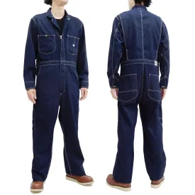 Lee Coverall Men's Reproduction of Union-All Long Sleeve Unlined Coveralls LM7213 LM7213-100 Rince Deep Blue Indigo Denim