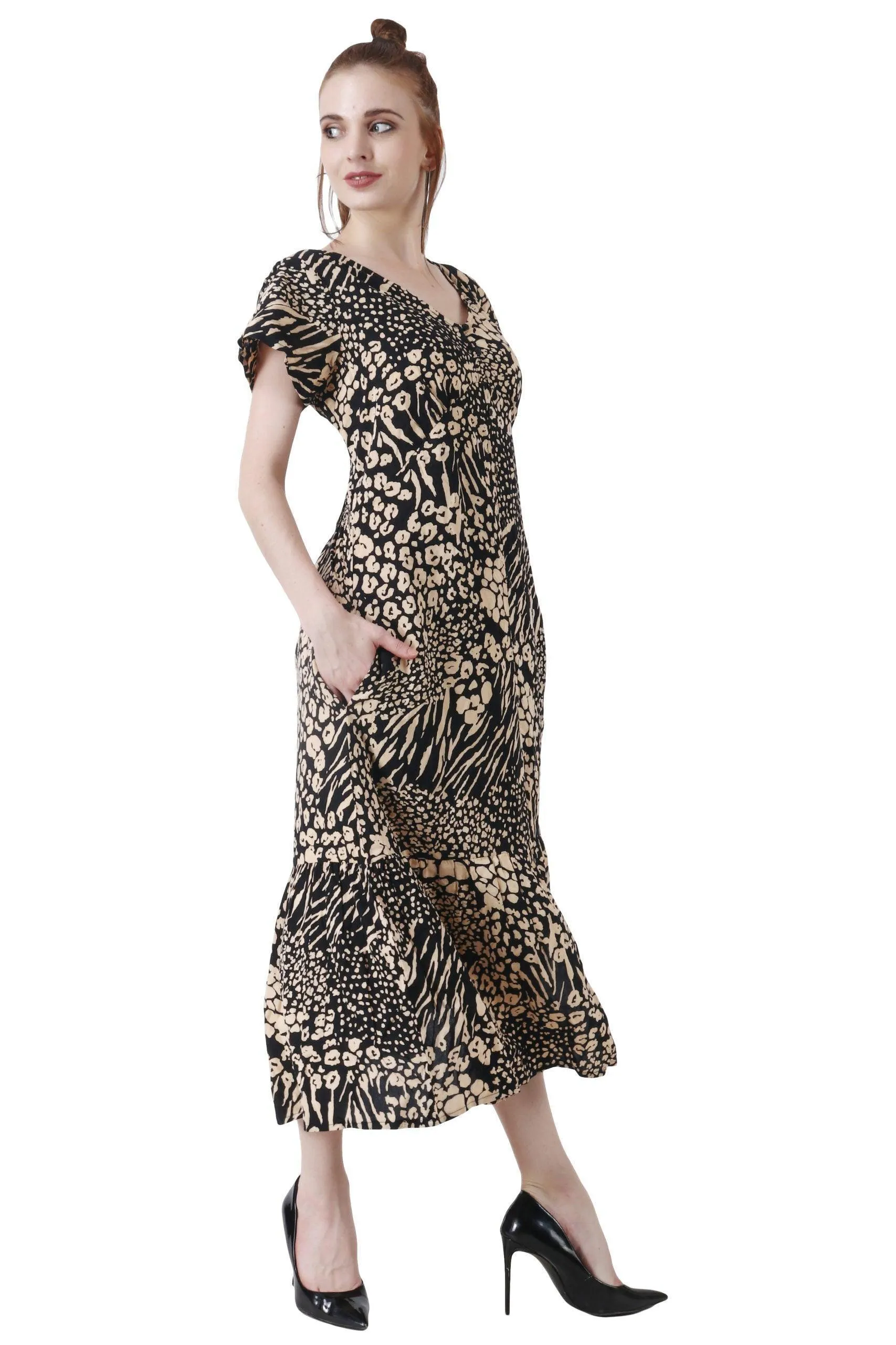 Leopard Abstract Printed Dress