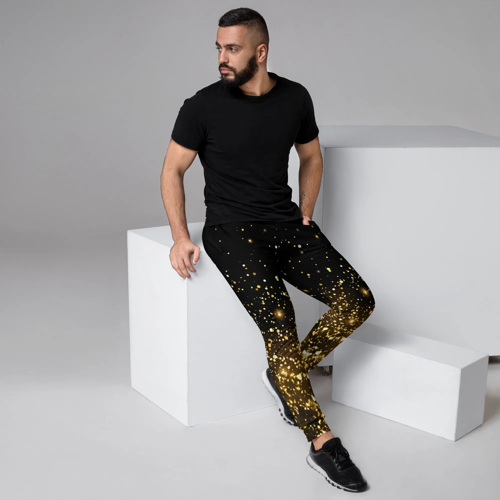 Luxurious Black & Gold Men's Joggers: Elevate Your Style & Comfort