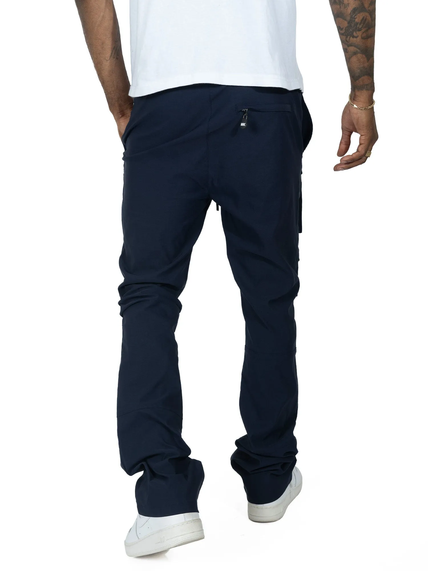 M1633 Colton 34” Stack Nylon/Spandex  Sweat Pants - Navy