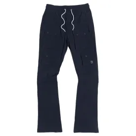 M1633 Colton 34” Stack Nylon/Spandex  Sweat Pants - Navy