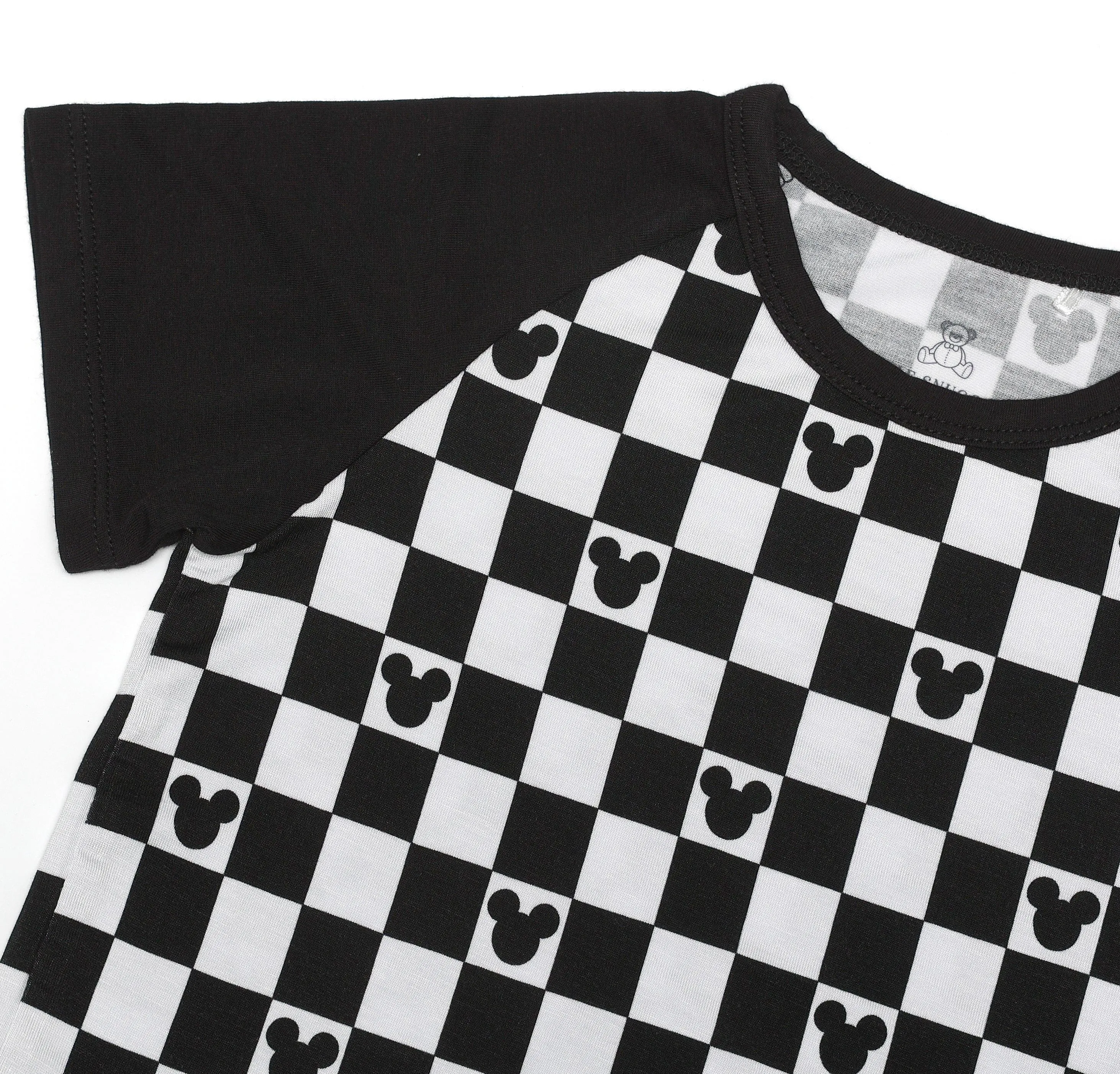 Magic Collection Checkered Ears - Kids Short Sleeve Bamboo Tee