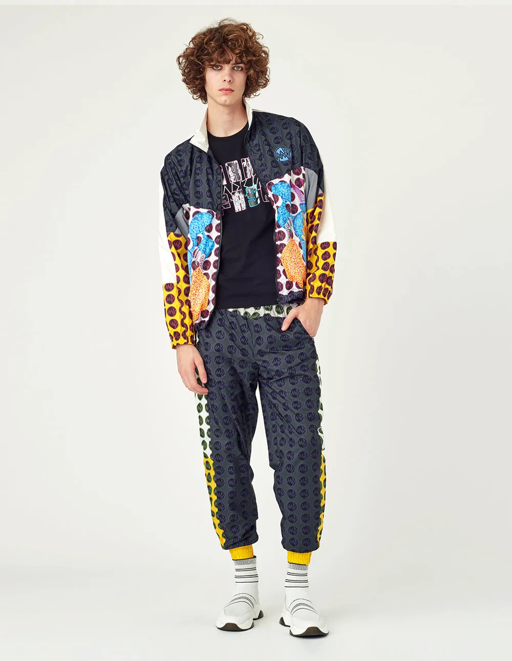 MARK FAST Dotted Color Block jogger pants