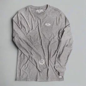 Mens Culture x Vuori Strato Tech Tee Long Sleeve - Heather Grey