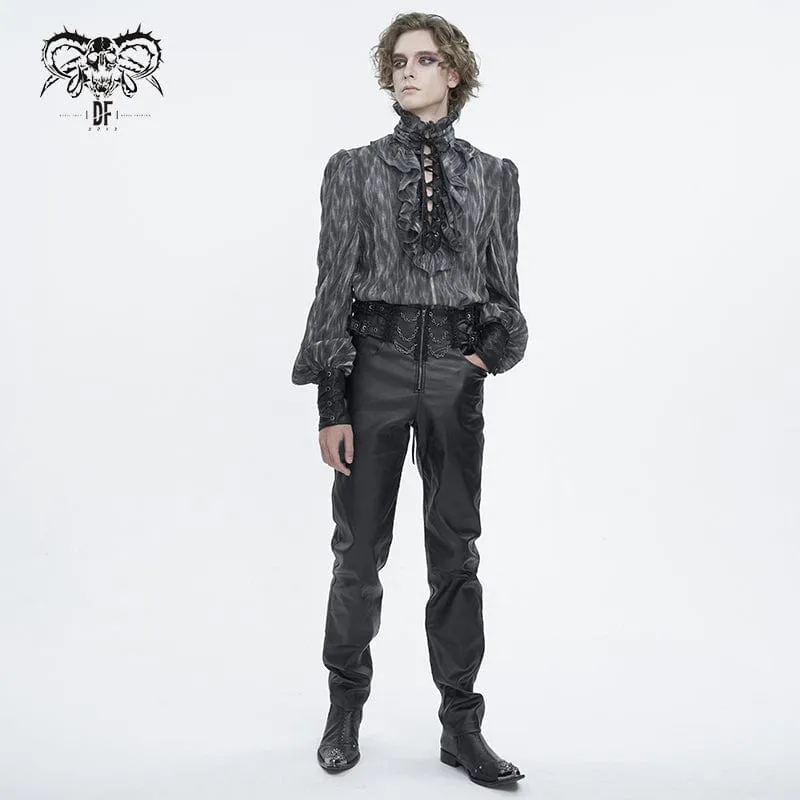 Men's Gothic High-waisted Chain Pants