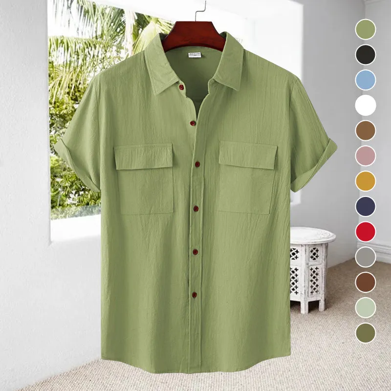 Men's Linen Short Sleeve Shirt