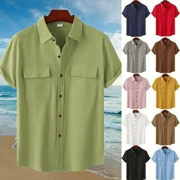 Men's Linen Short Sleeve Shirt