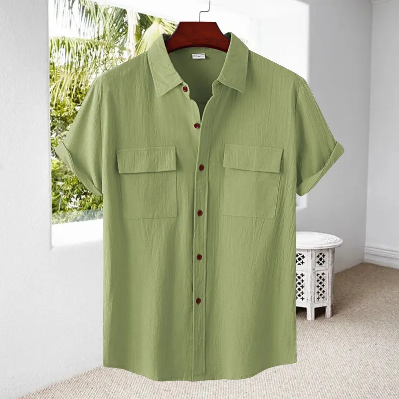 Men's Linen Short Sleeve Shirt