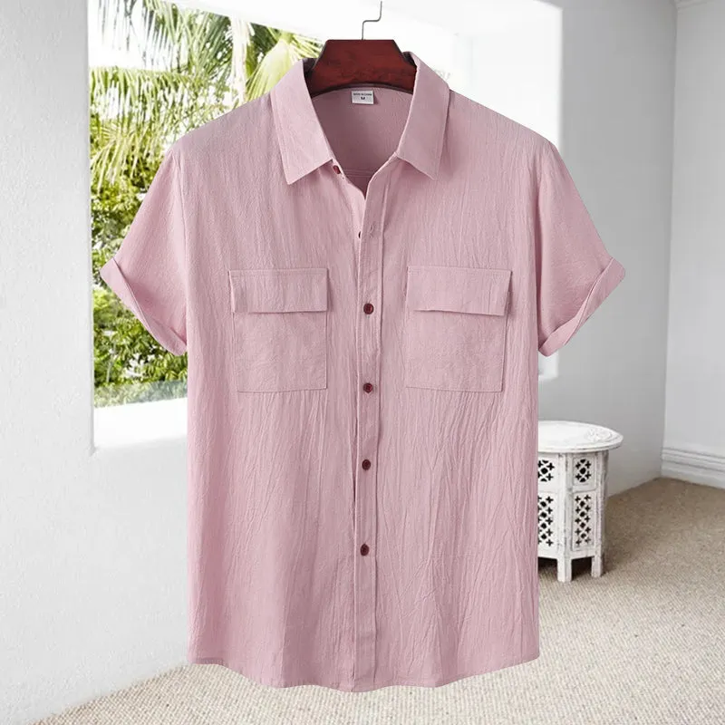 Men's Linen Short Sleeve Shirt