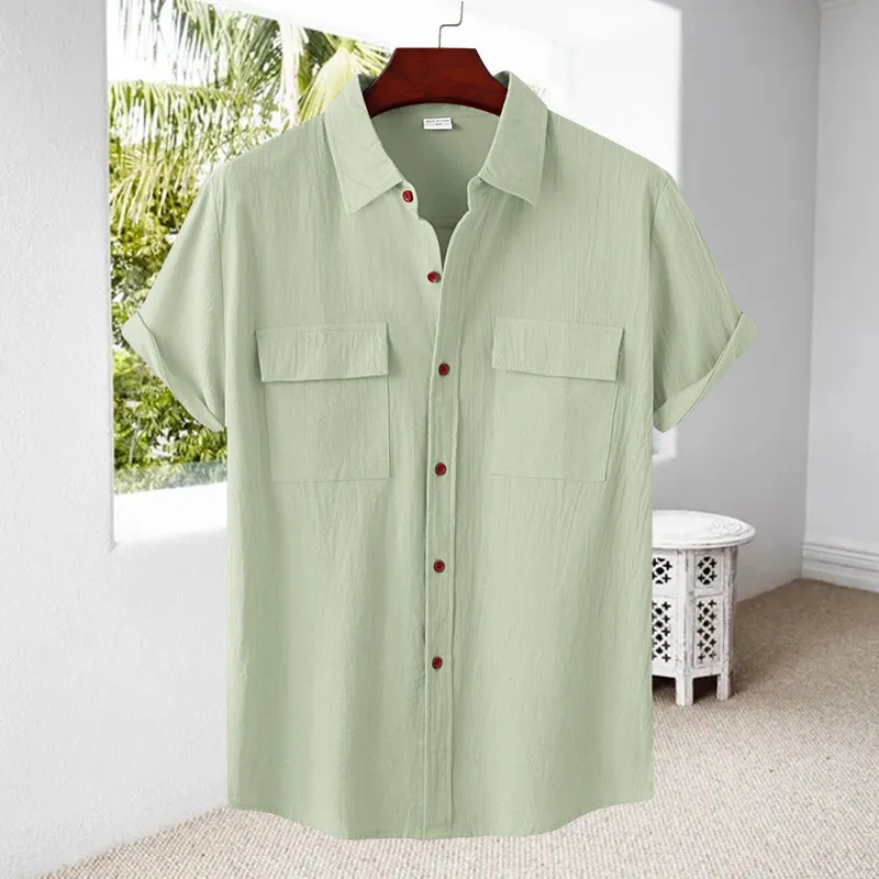 Men's Linen Short Sleeve Shirt