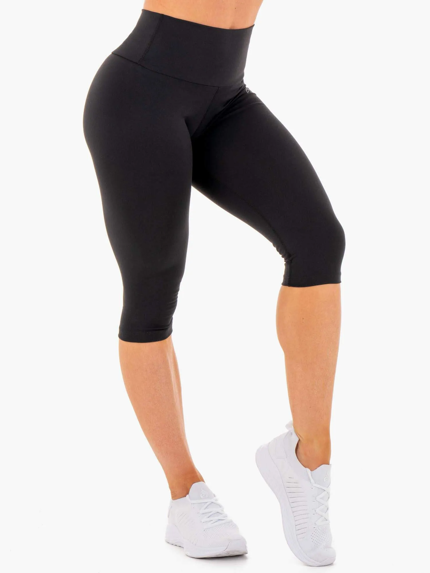 Motion High Waisted Capri Leggings - Black