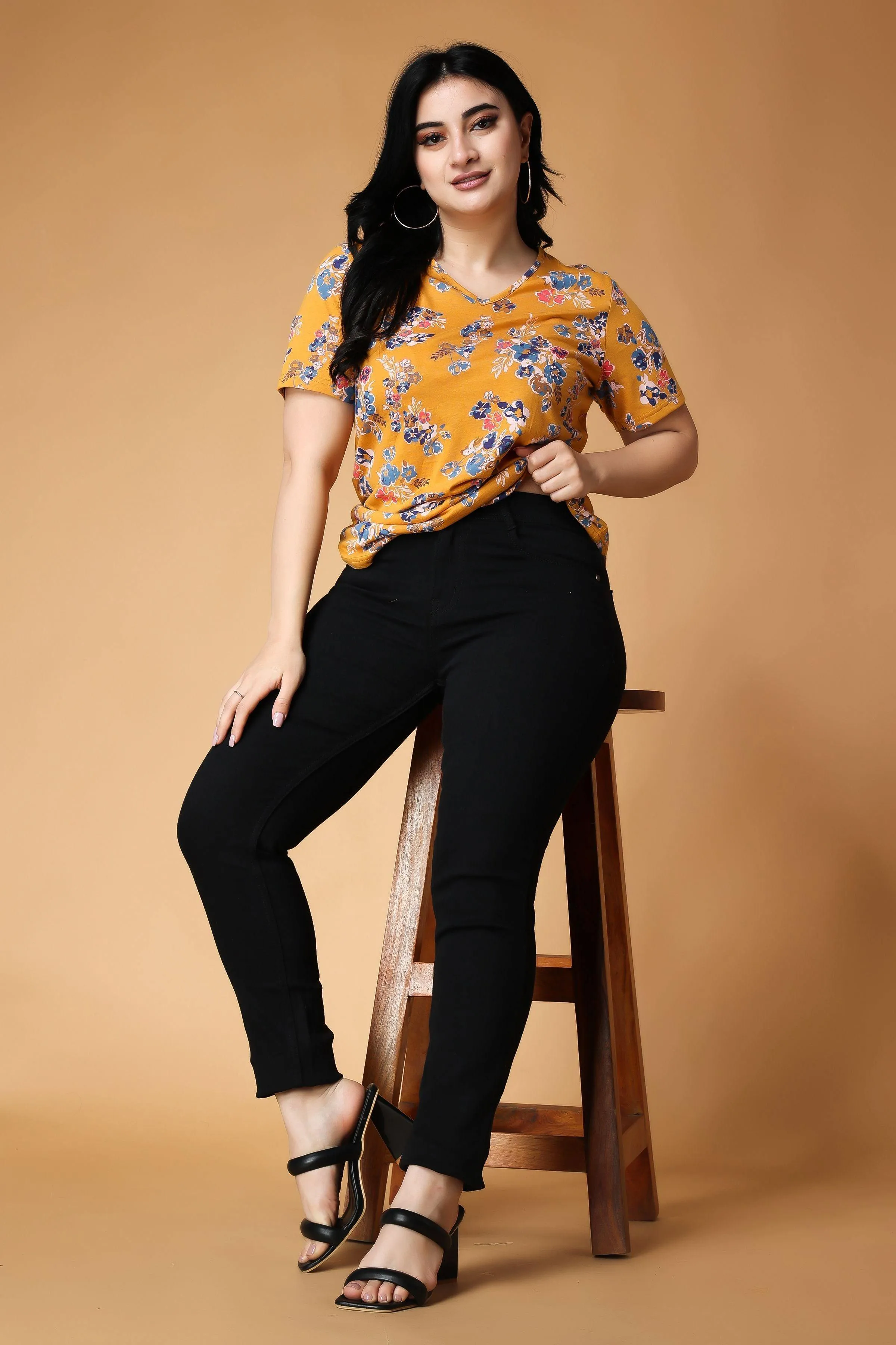 Multicolored Floral Printed Top