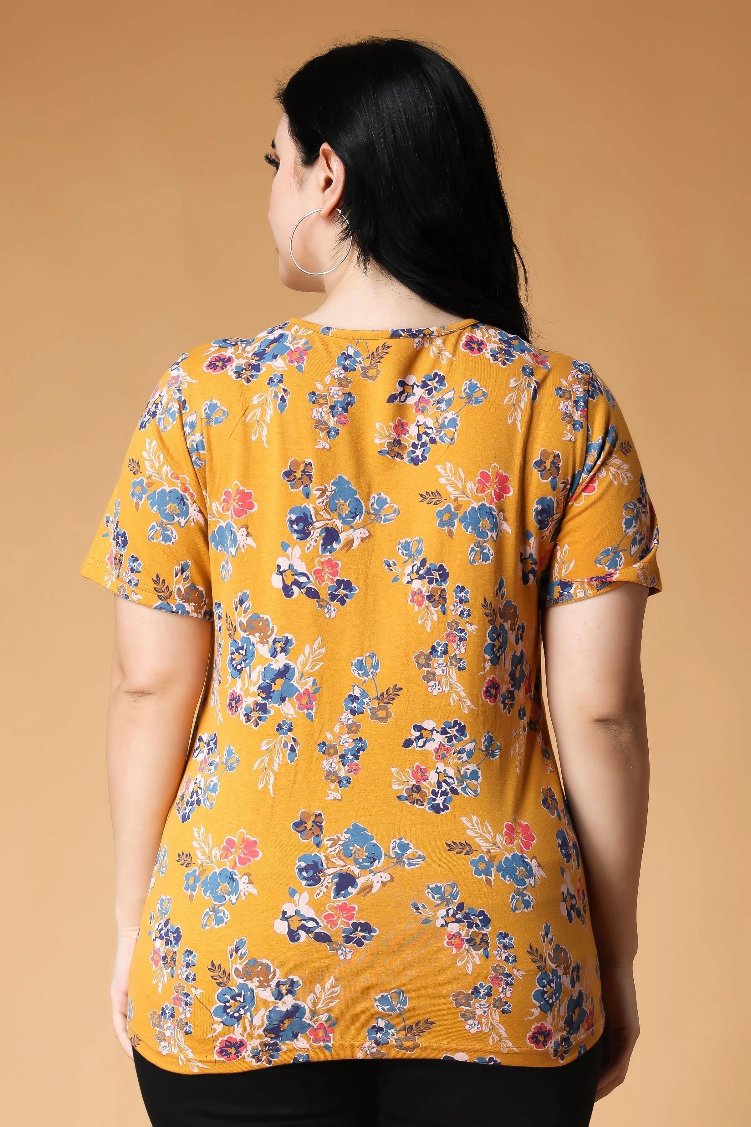 Multicolored Floral Printed Top