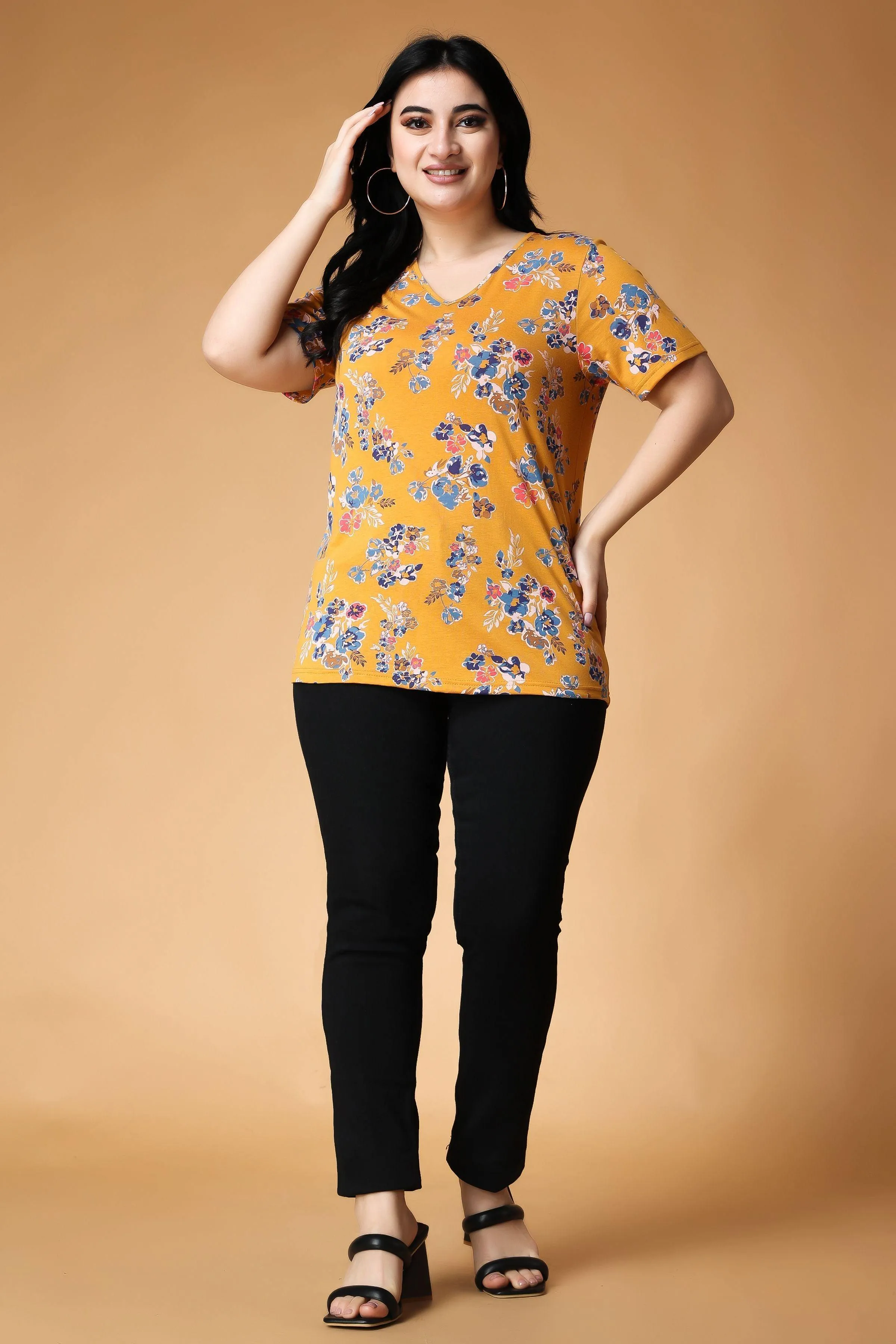 Multicolored Floral Printed Top