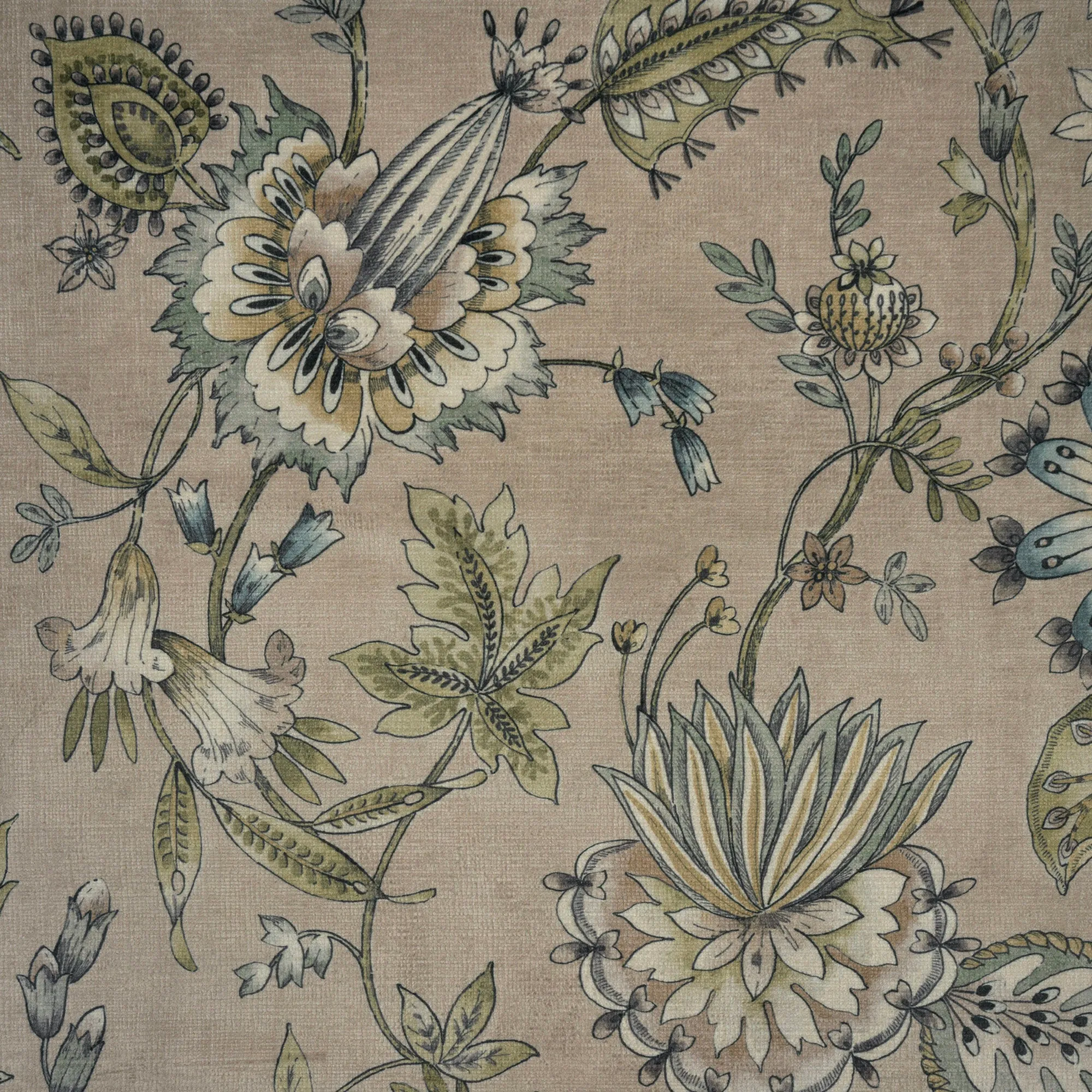 NEW - GIA JACOBEAN FLORAL PRINTED UPHOLSTERY FABRIC BY THE YARD