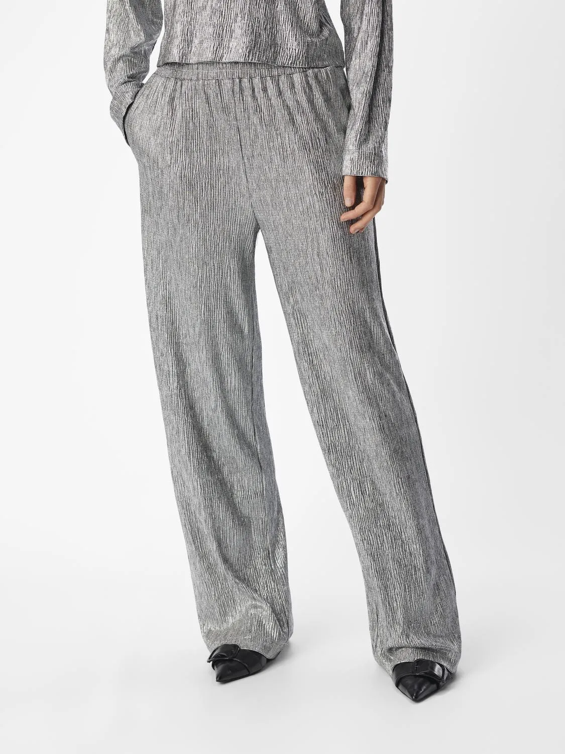 OBJLOUISE Trousers - Silver