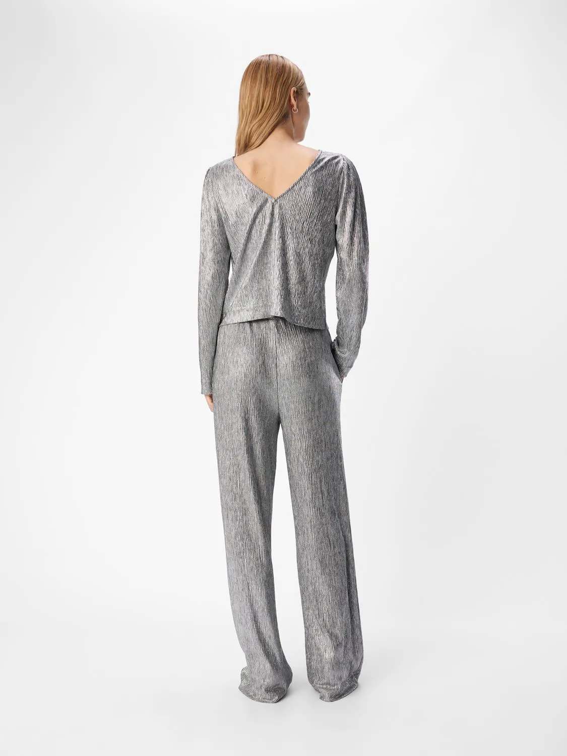 OBJLOUISE Trousers - Silver