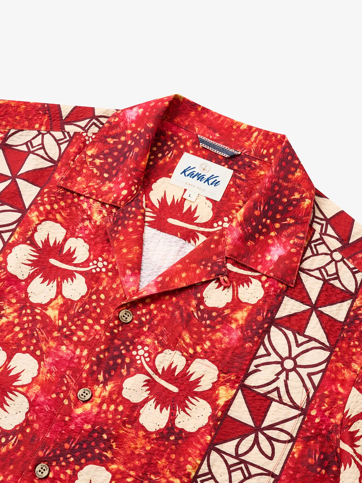 Passionate Red & Floral Charm Camp Shirt