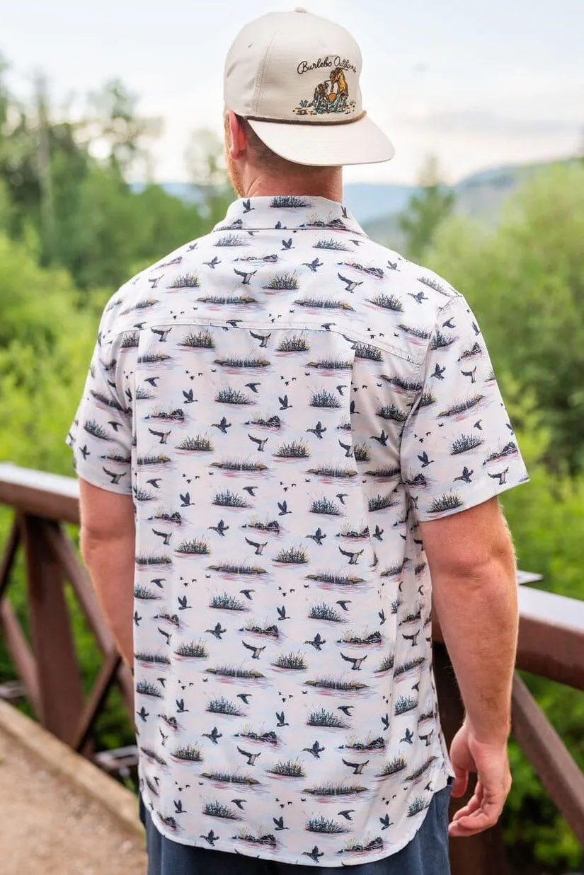 Performance Button Up - Duck Hunt - Burlebo