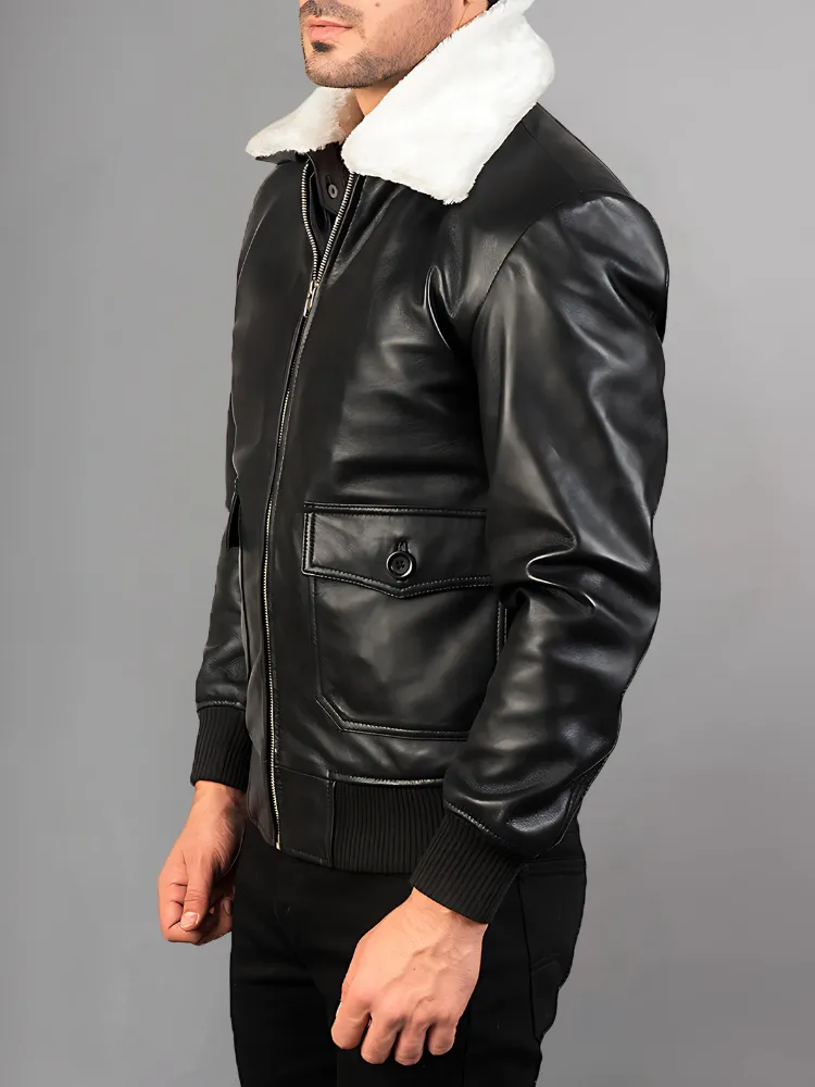 PHARRELL WILLIAMS BOMBER LEATHER JACKET