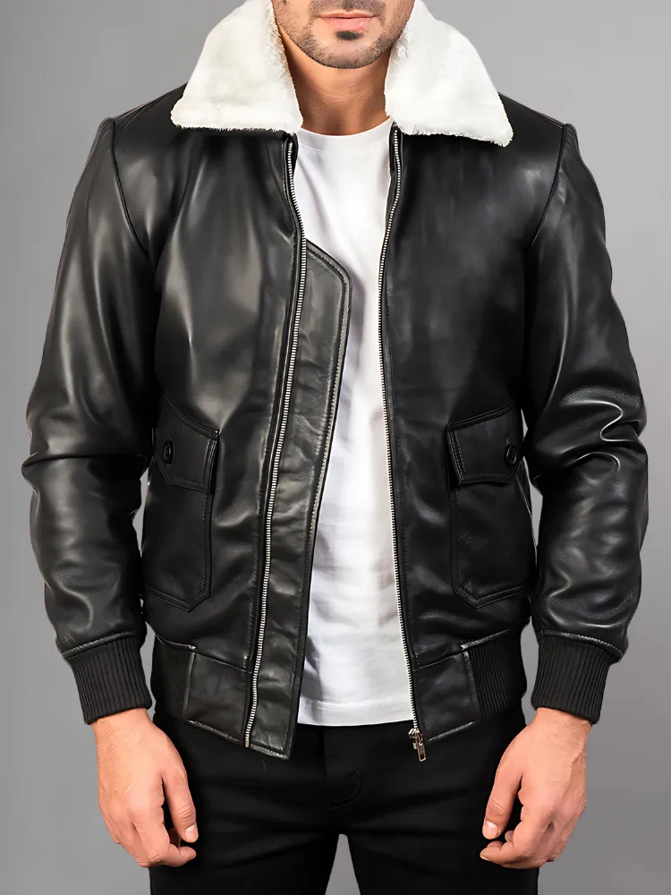 PHARRELL WILLIAMS BOMBER LEATHER JACKET