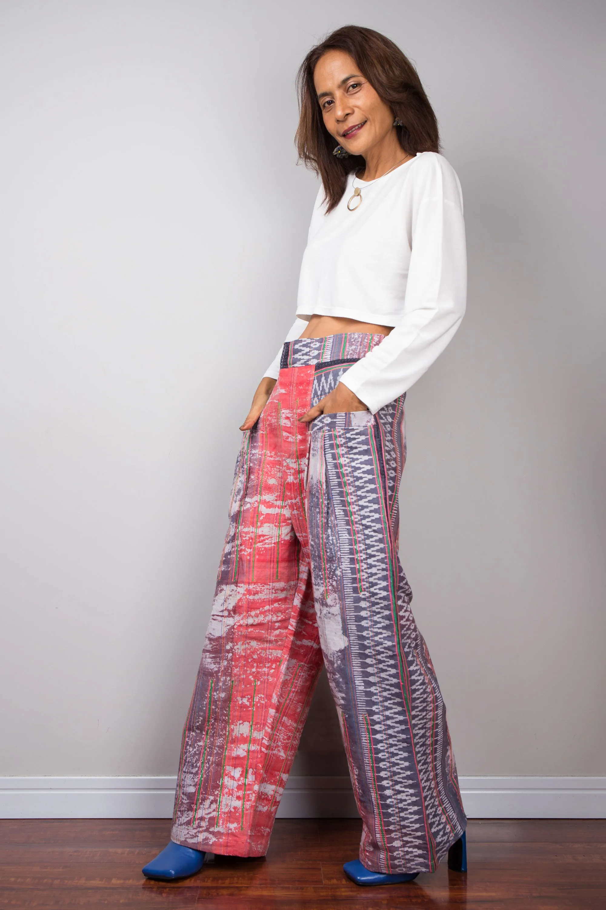 Pink hemp pants