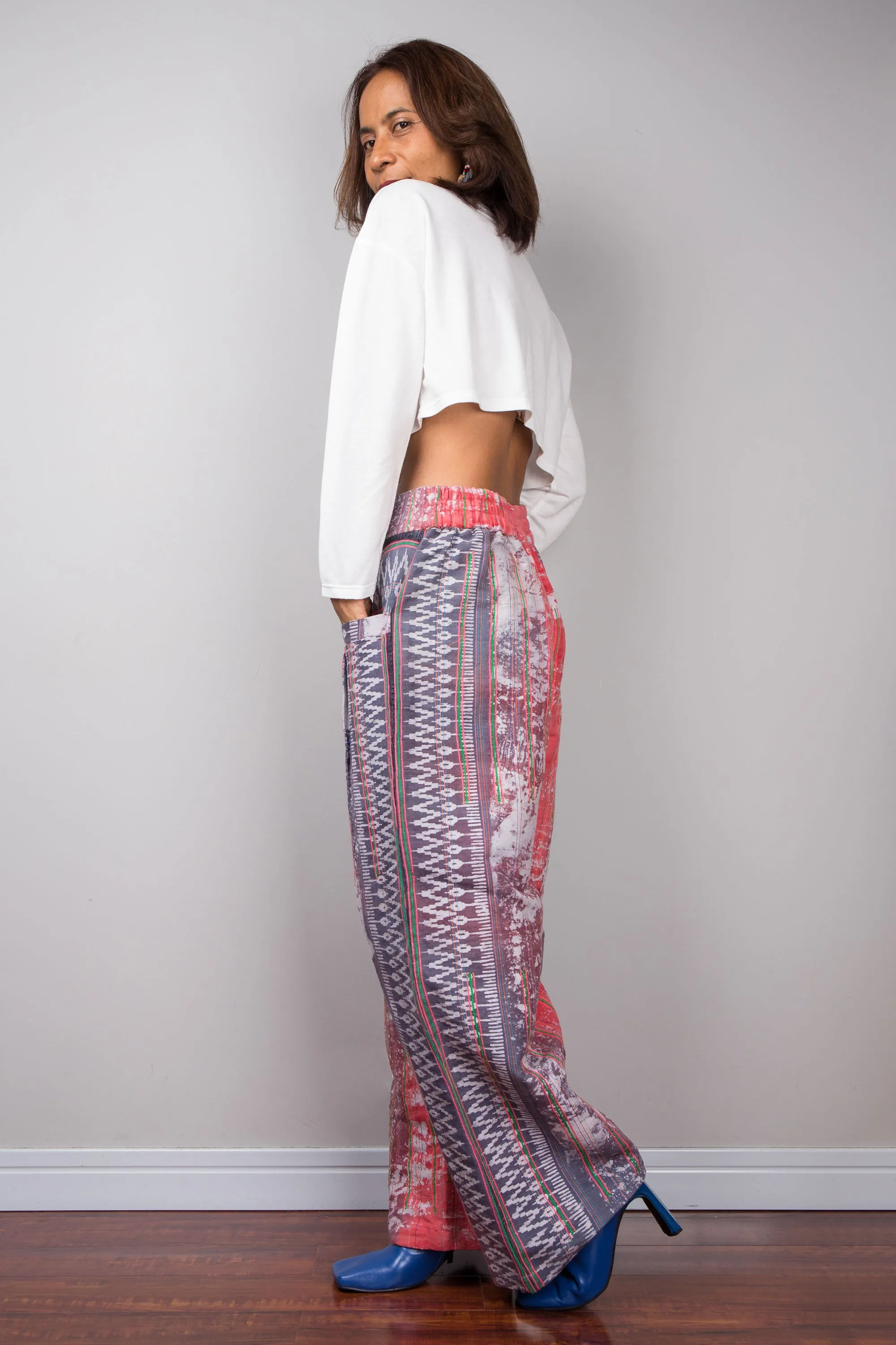 Pink hemp pants