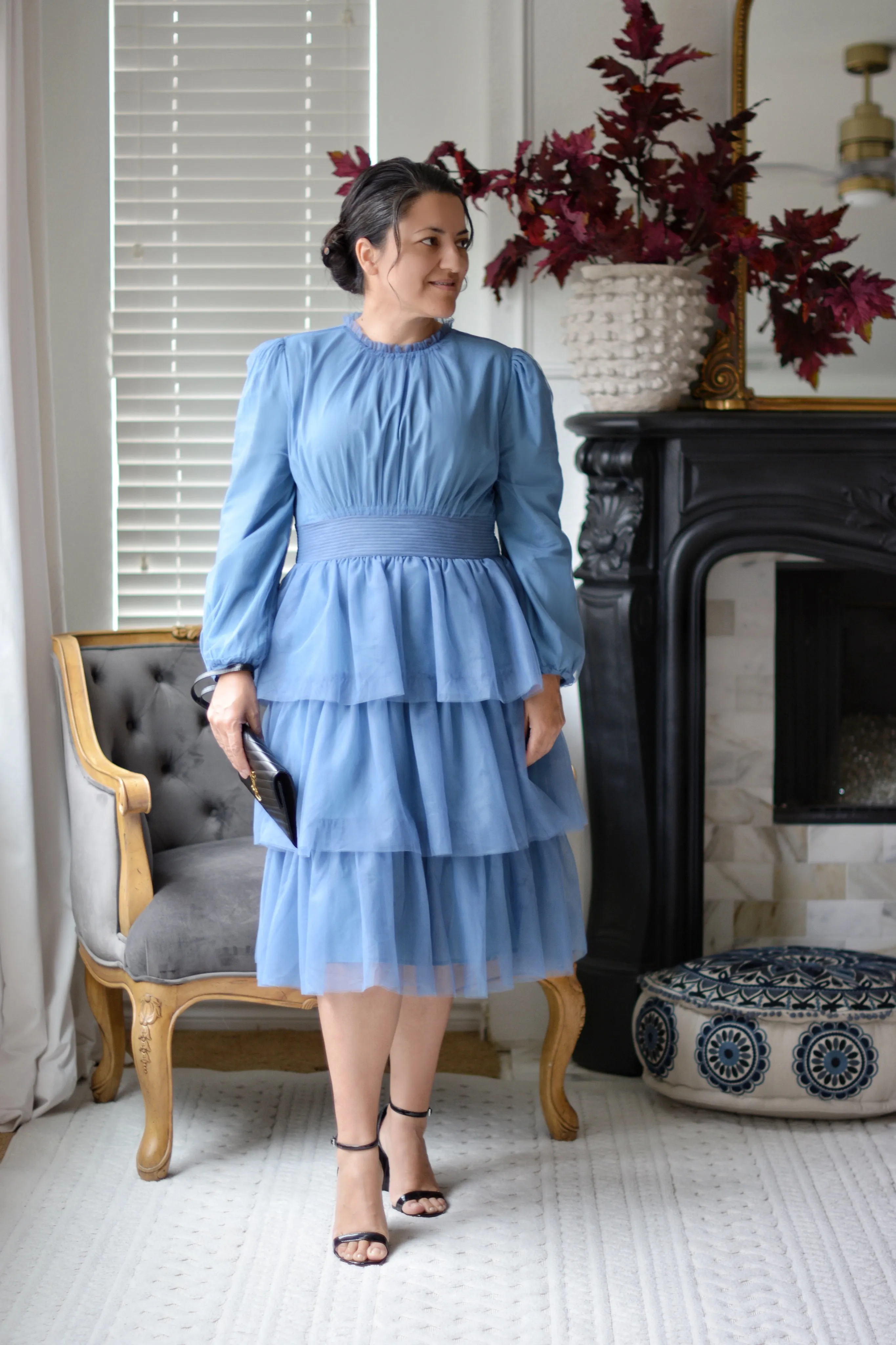 Prague Warm Blue Tulle Dress