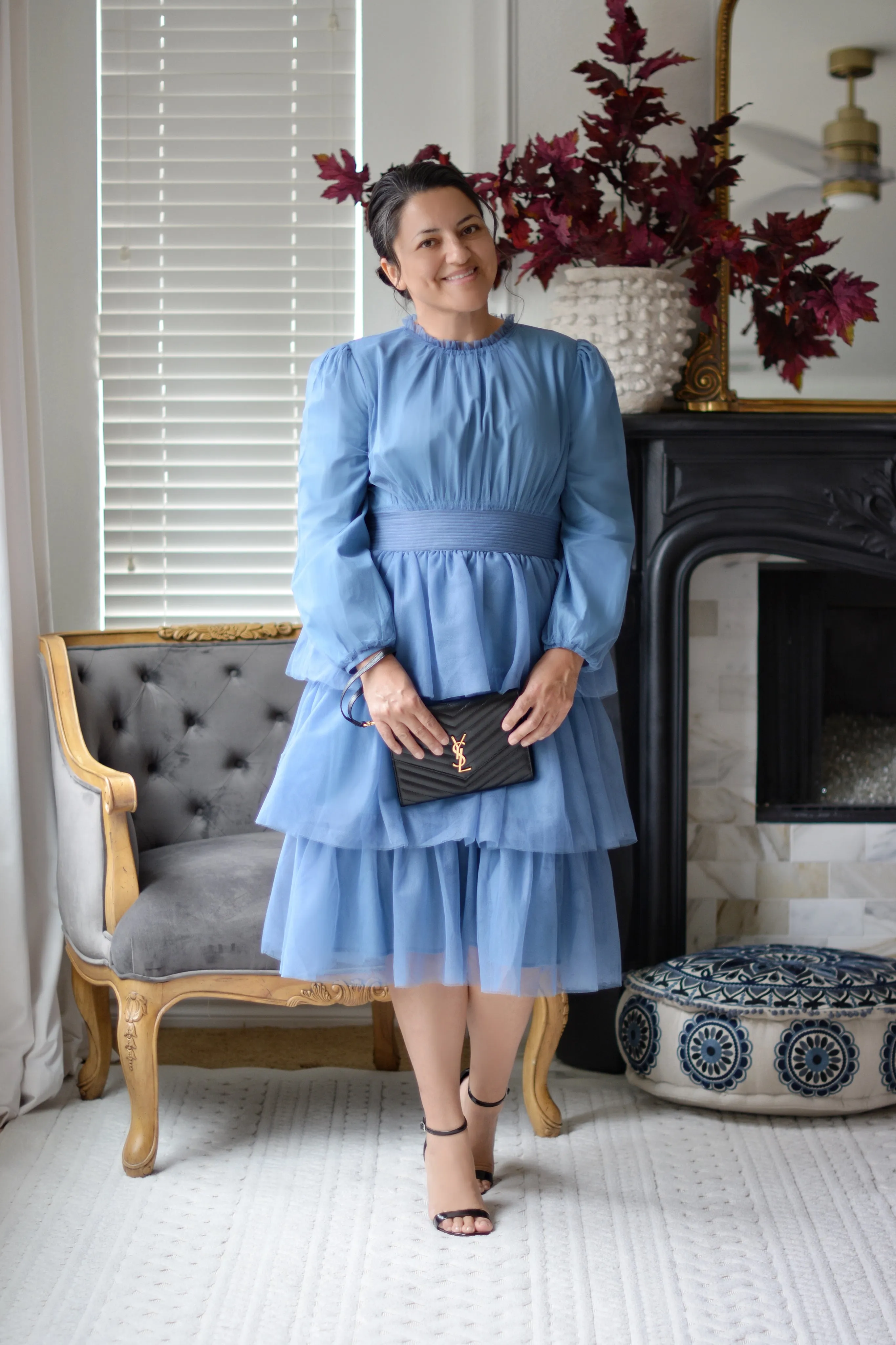 Prague Warm Blue Tulle Dress