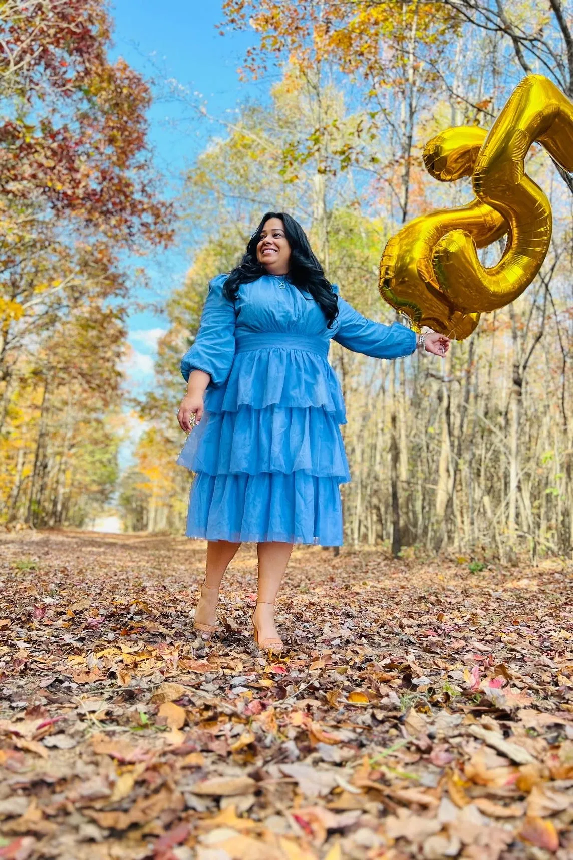 Prague Warm Blue Tulle Dress