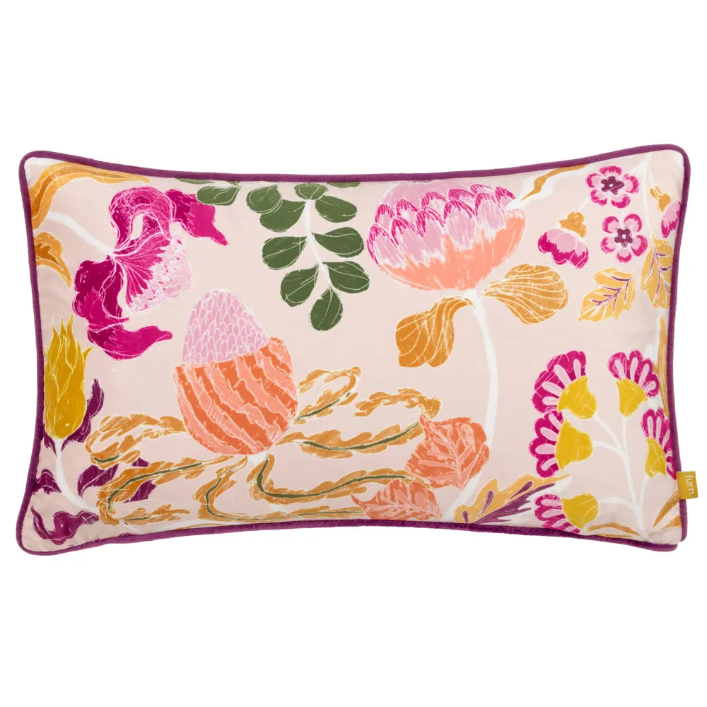 Protea Printed Abstract Cushion Pink