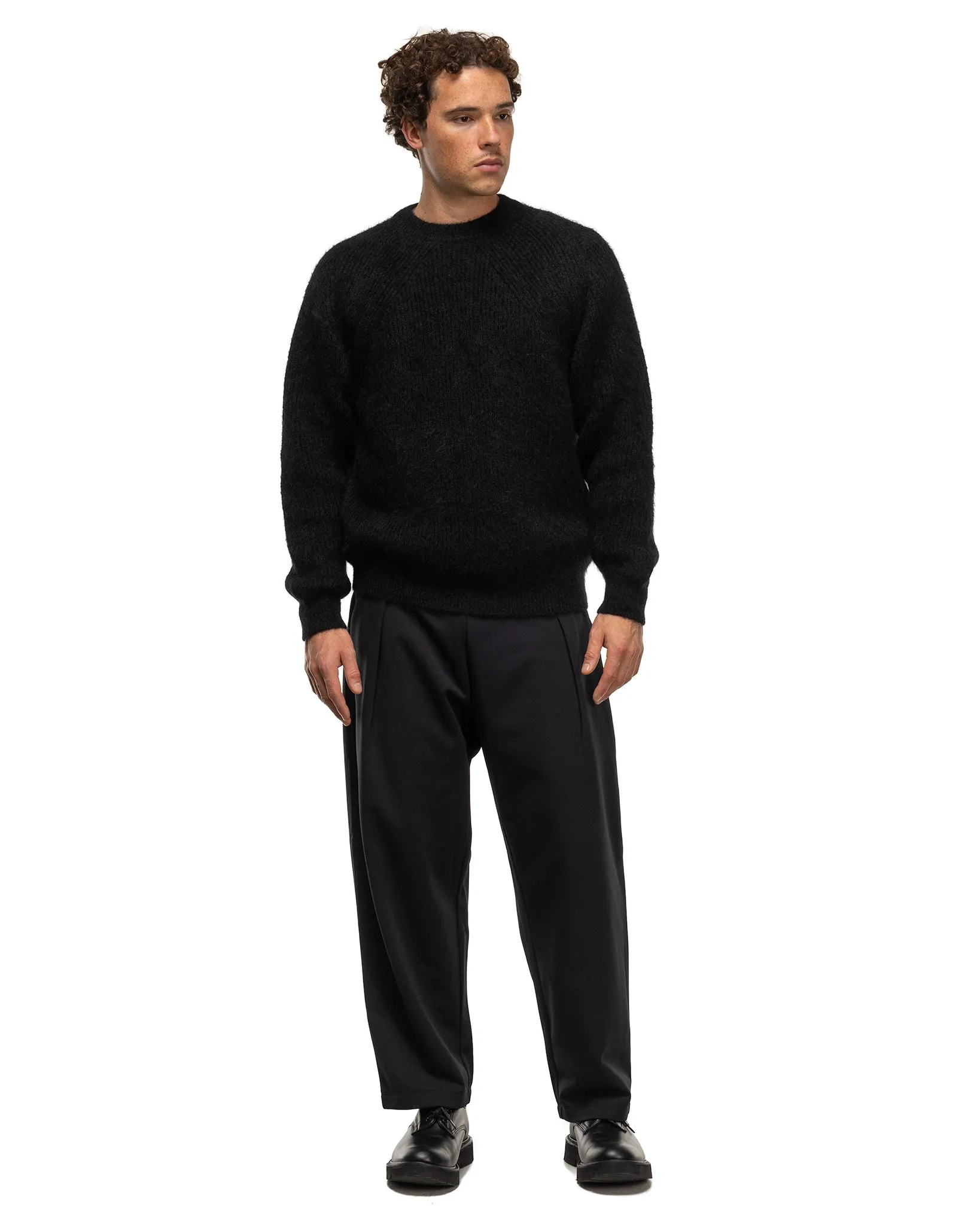 Pure Mohair Signature Crew Neck Black