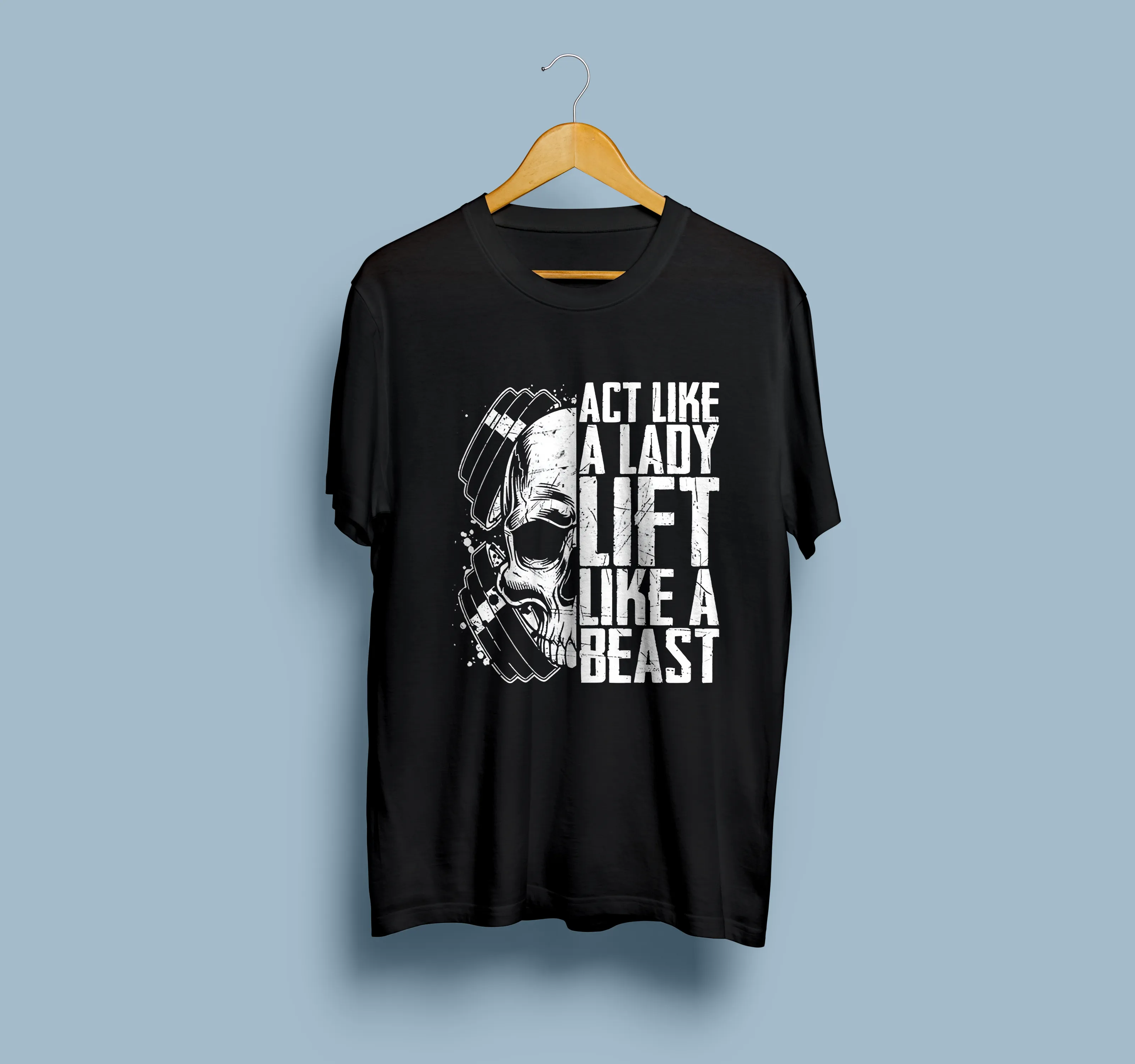 "Act Like A Lady Lift Like A Beast" Premium Round Neck Sleeveless T-Shirt for Active Lifestyles