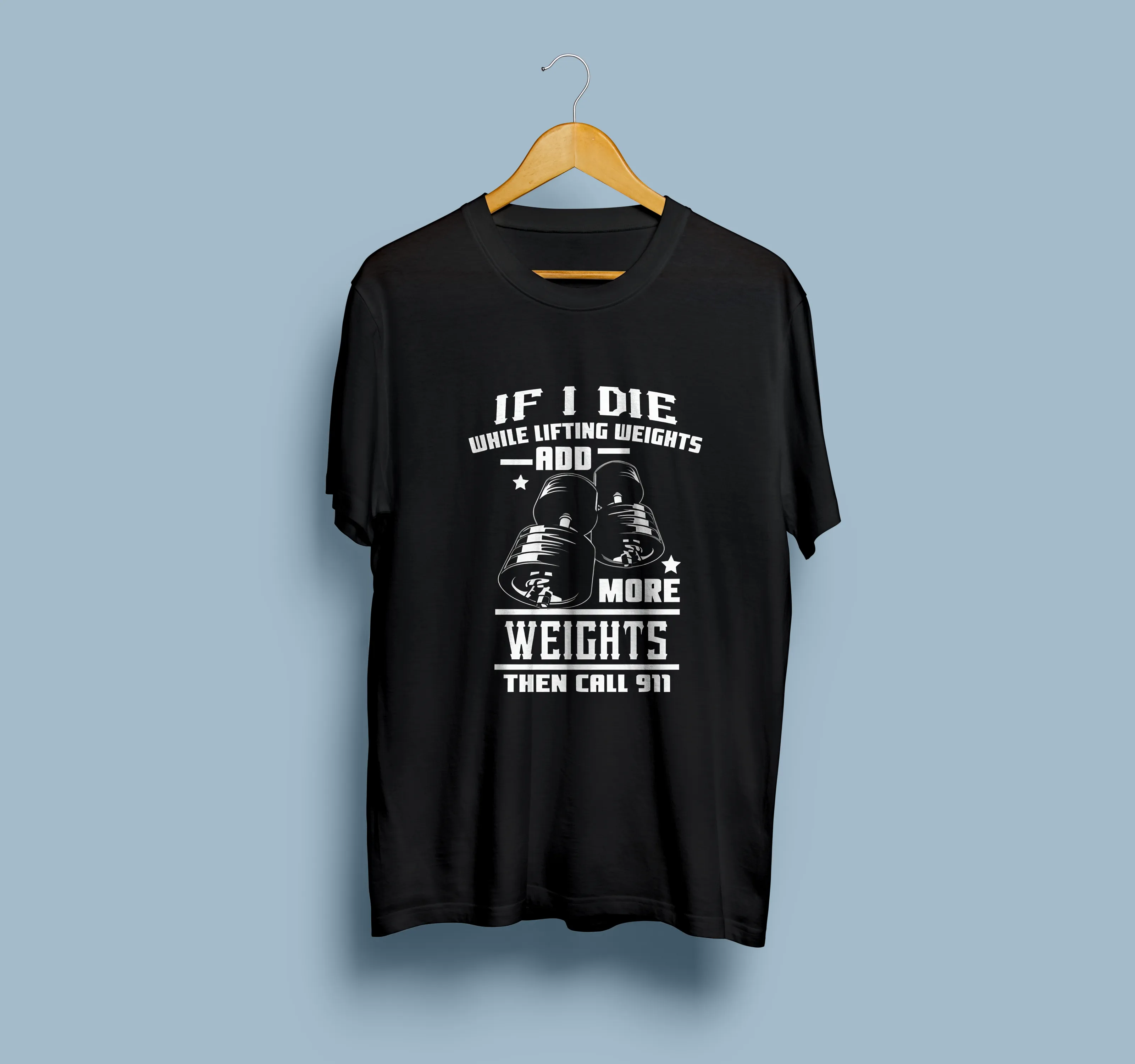 "If I Die While Lifting Weight Add More Weight Then Call 911" Premium Round Neck Sleeveless T-Shirt for Active Lifestyles