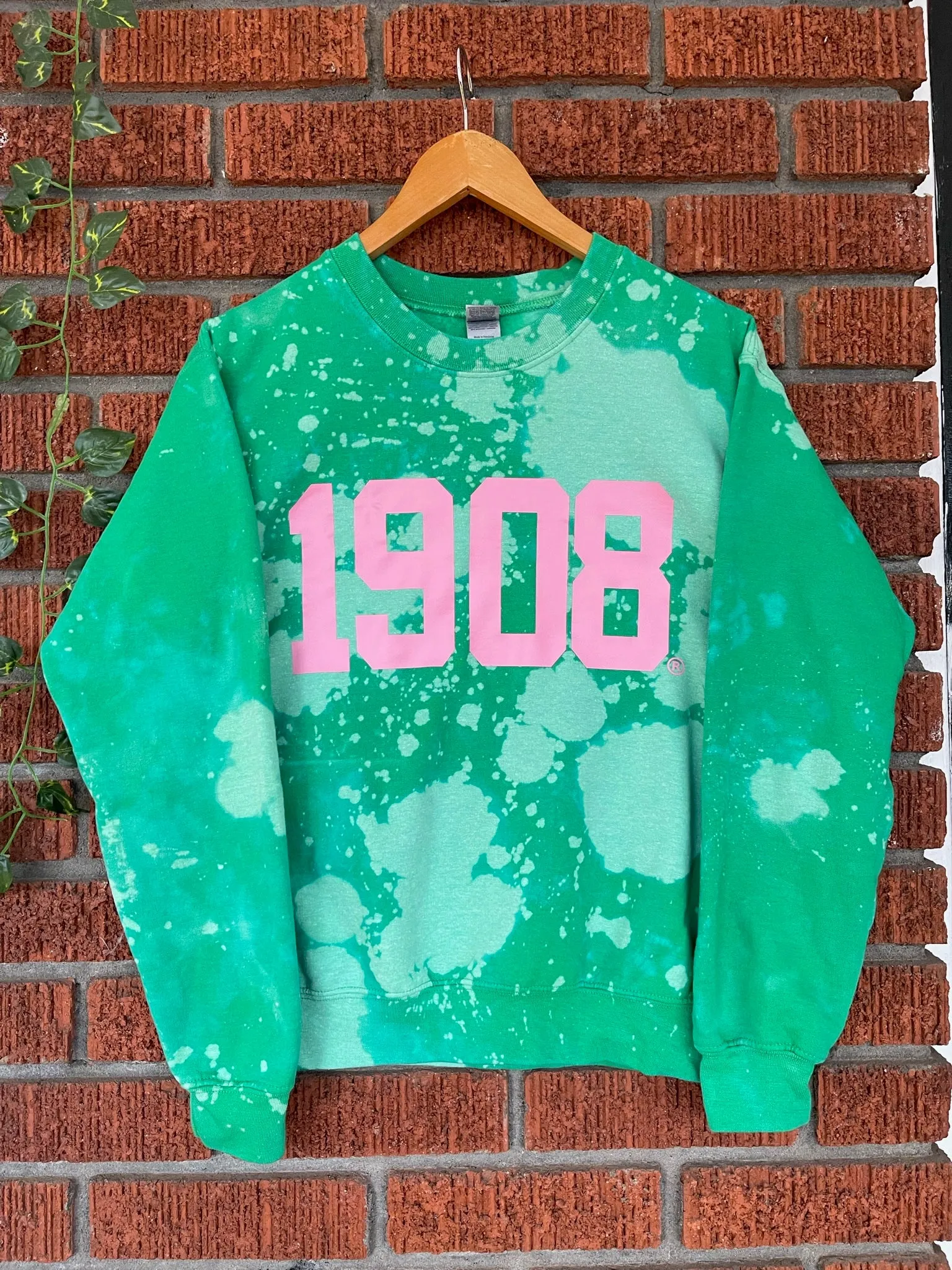 "Ivylicious" Green 1908 Hand Dyed Sweatshirt