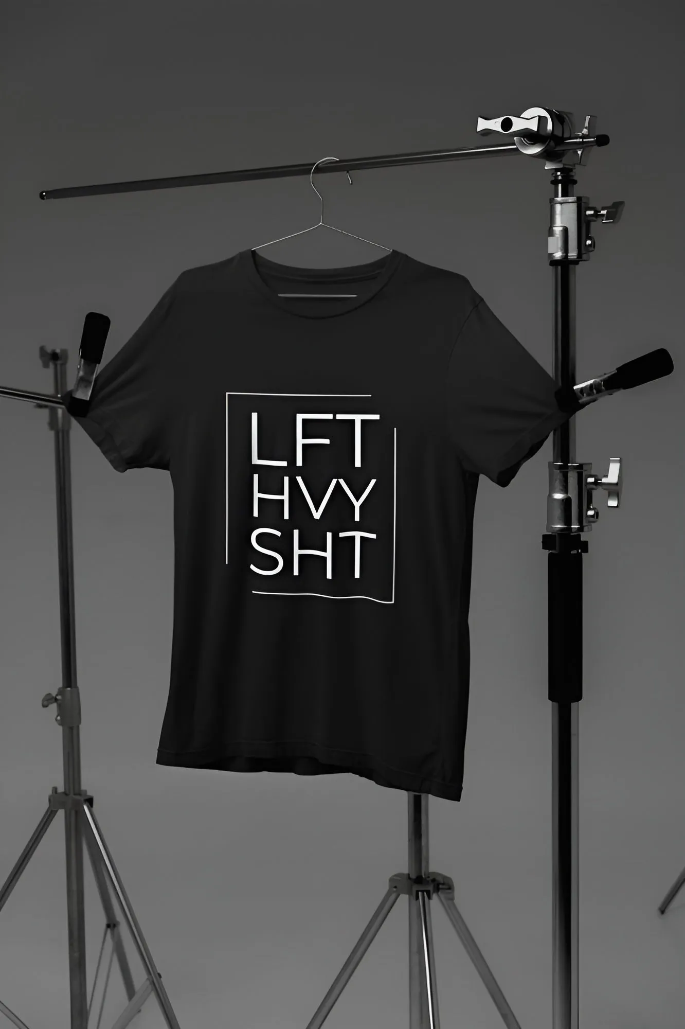 "LFT, HVY, SHT" Printed Gym T-Shirt for Active Workouts