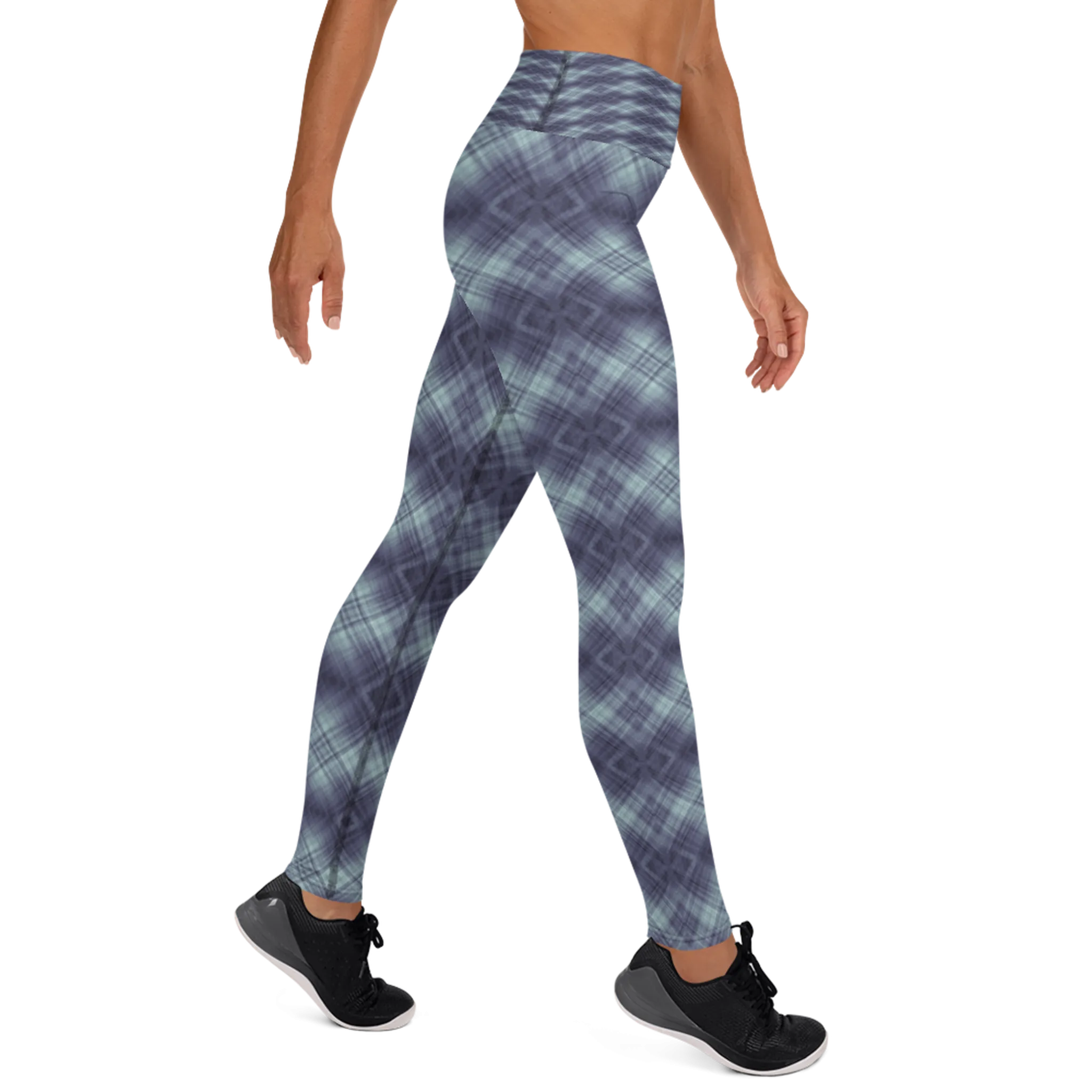 Recursia Argyle Rewired I Yoga Leggings In Blue