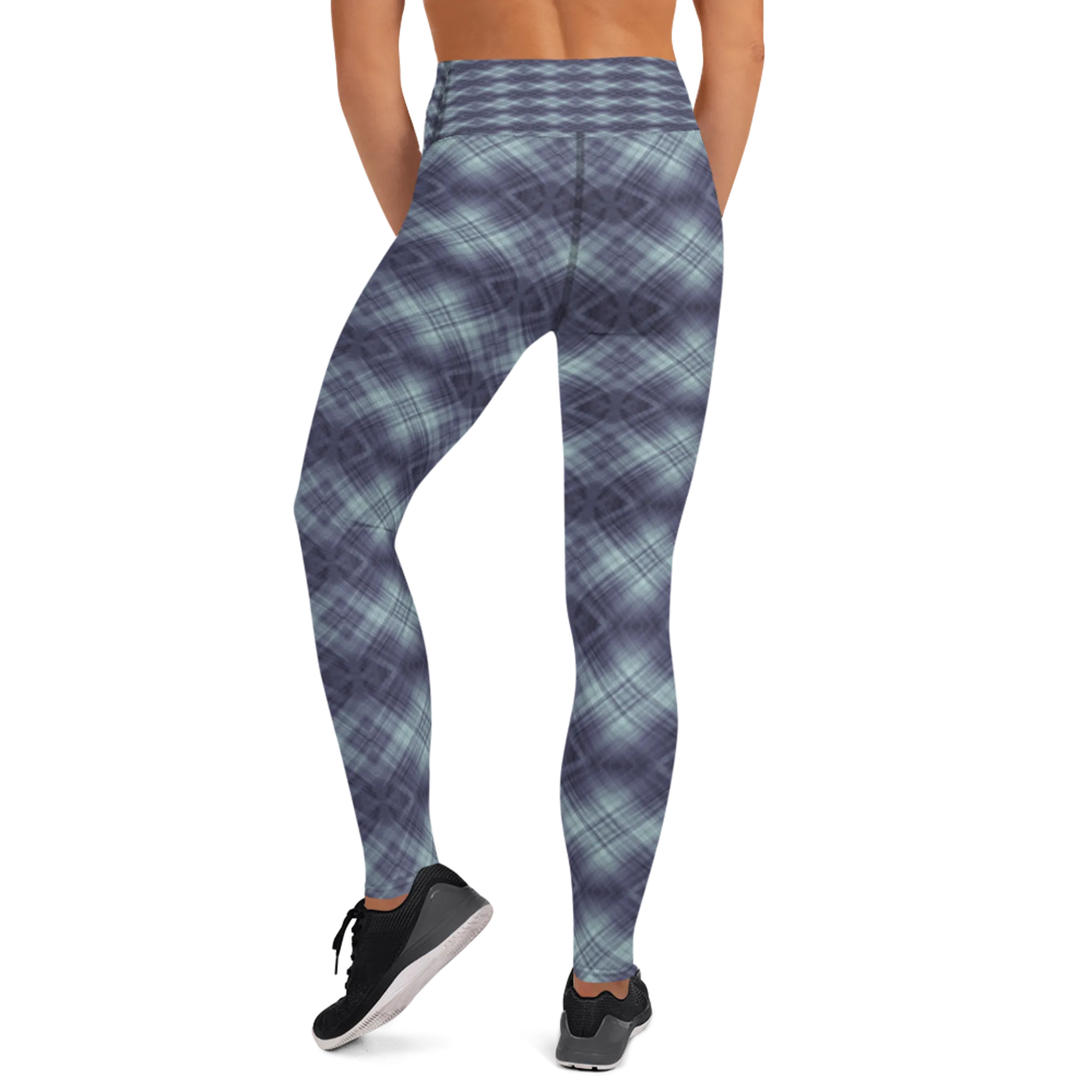 Recursia Argyle Rewired I Yoga Leggings In Blue