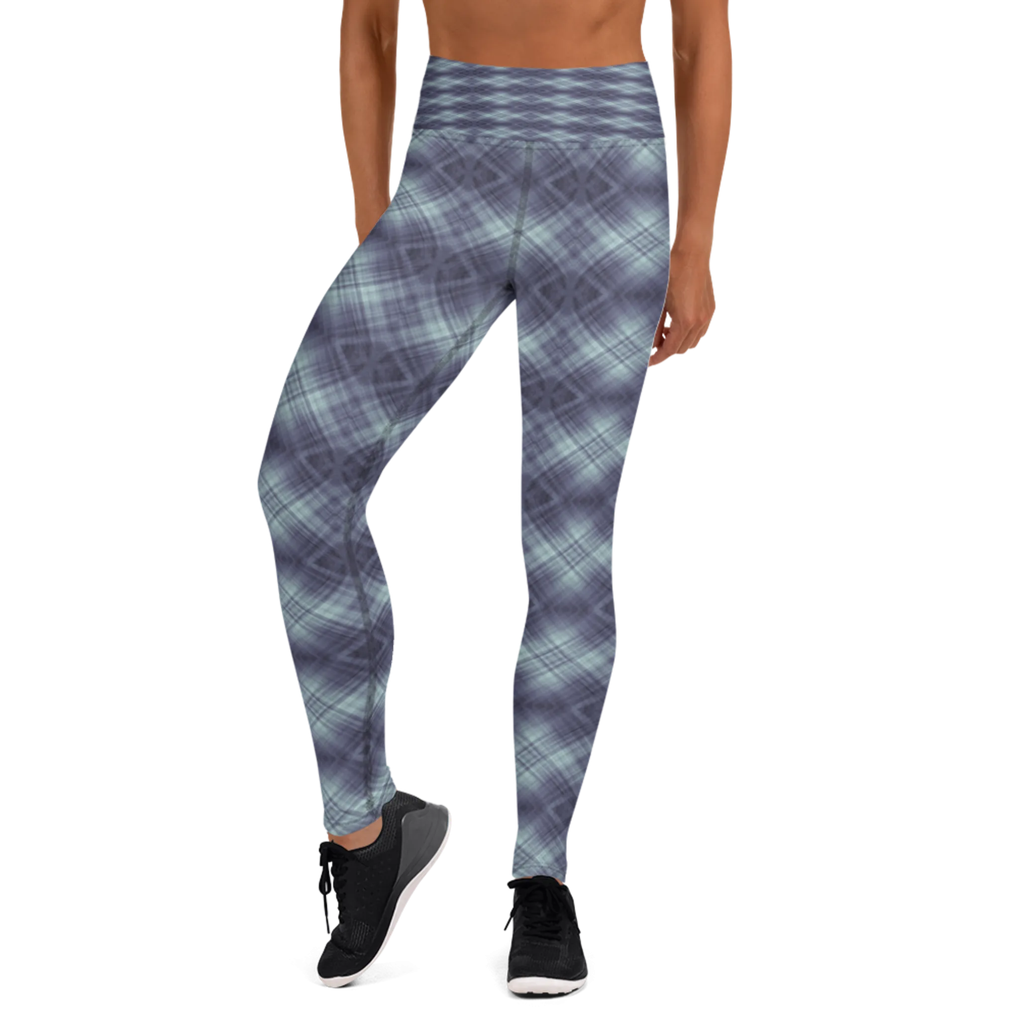 Recursia Argyle Rewired I Yoga Leggings In Blue