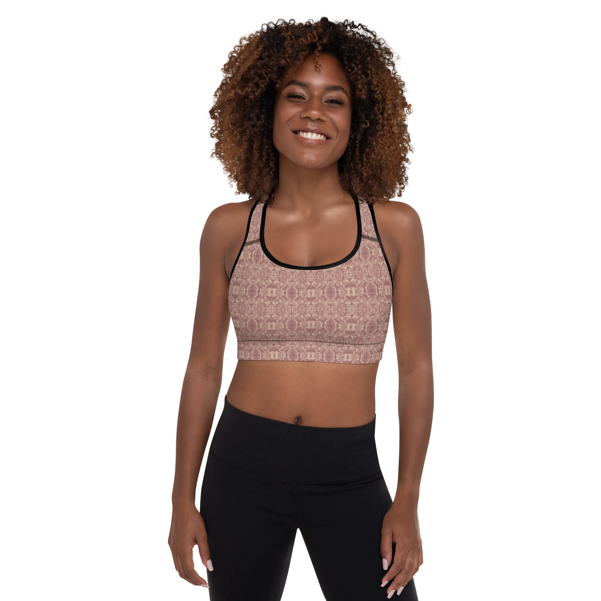 Recursia Bohemian Dream Padded Sports Bra In Pink