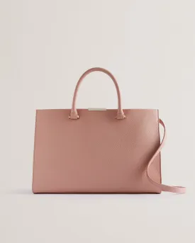 Rosane Bar Detail Medium Tote Bag Pink