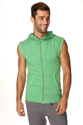 Sleeveless Yoga Hoodie (Bamboo Green)