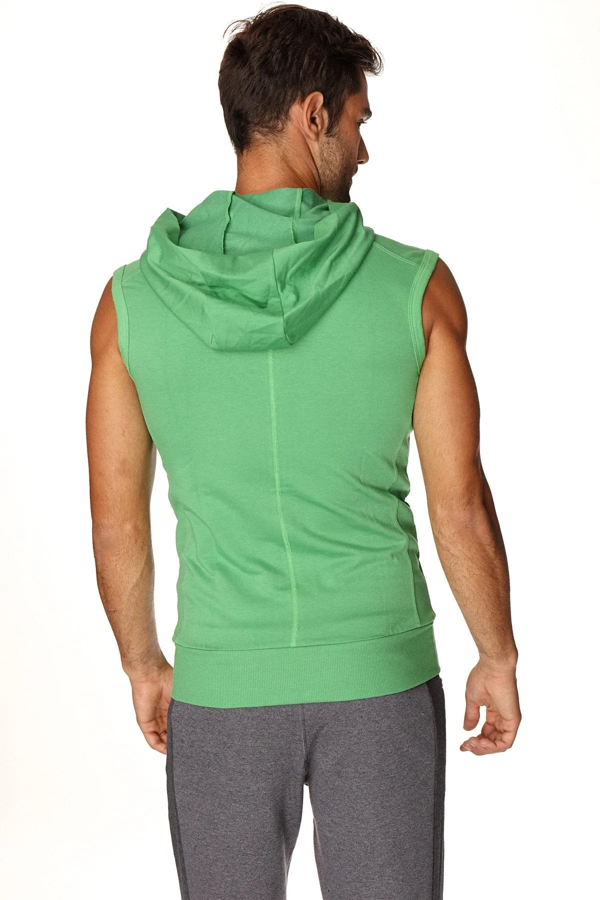 Sleeveless Yoga Hoodie (Bamboo Green)