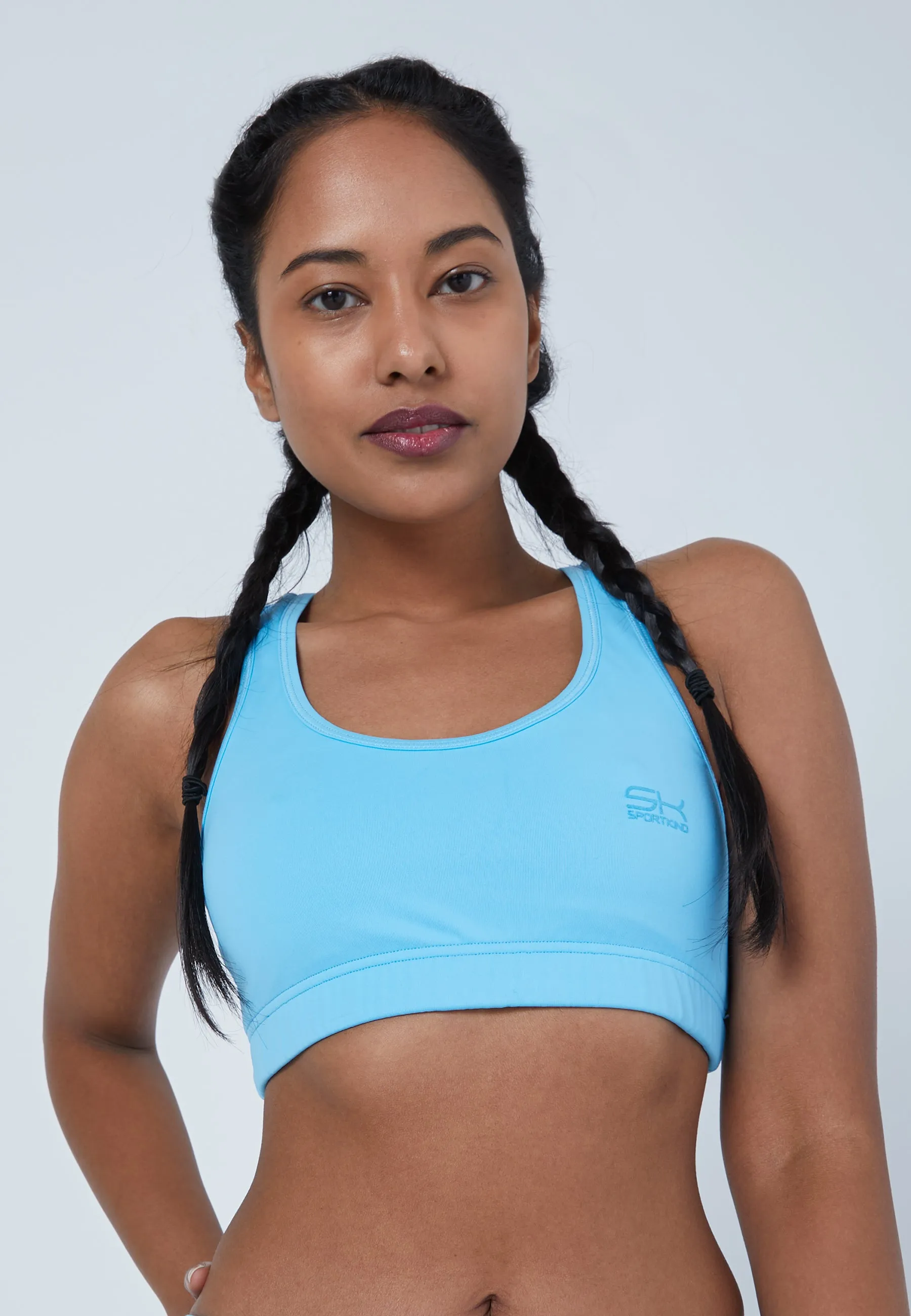 Sports Bra with Racerback, light blue