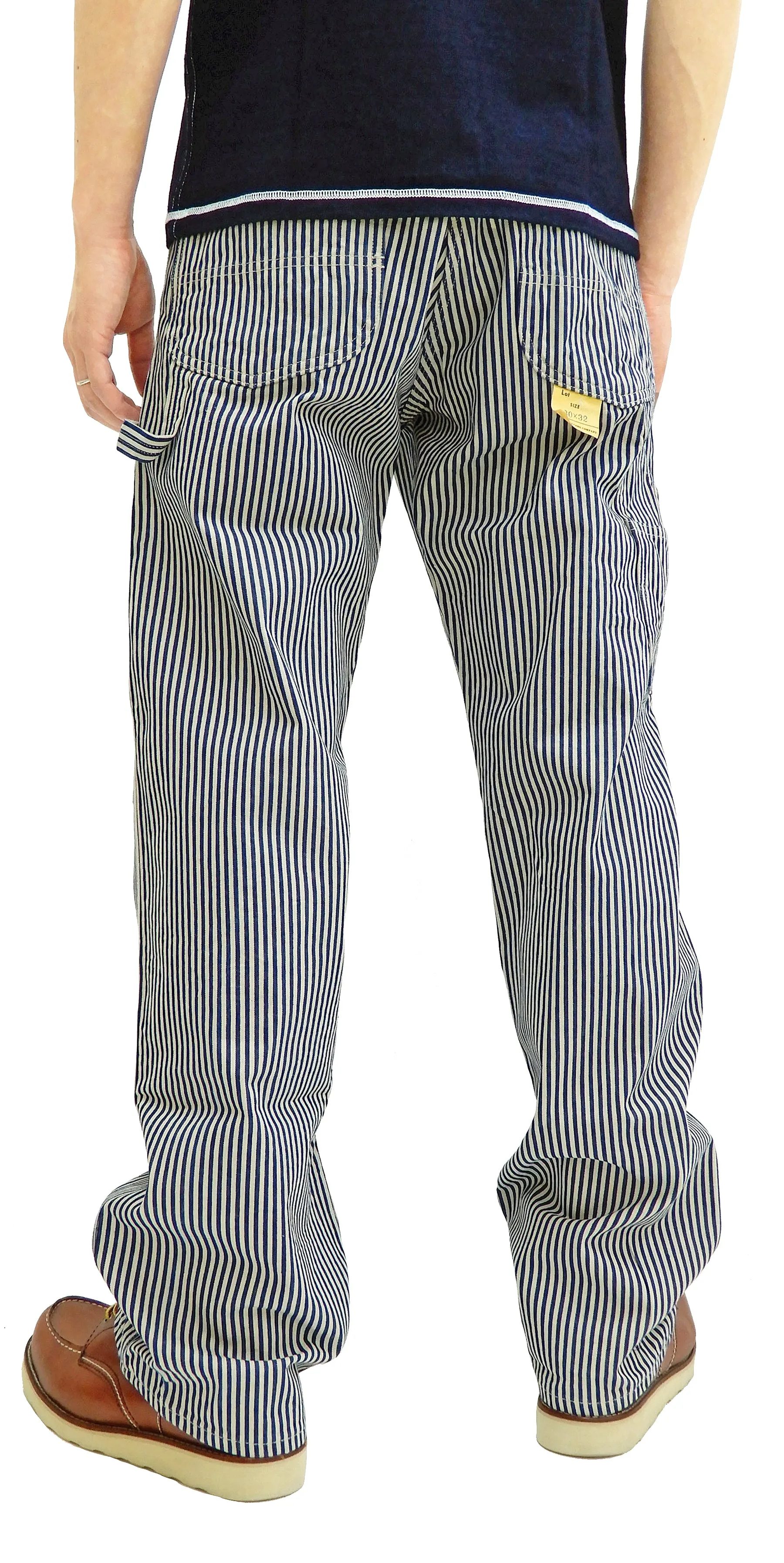 Sugar Cane Painter Pants Men's Casual Hickory Stripe Work Painters Jeans SC41823