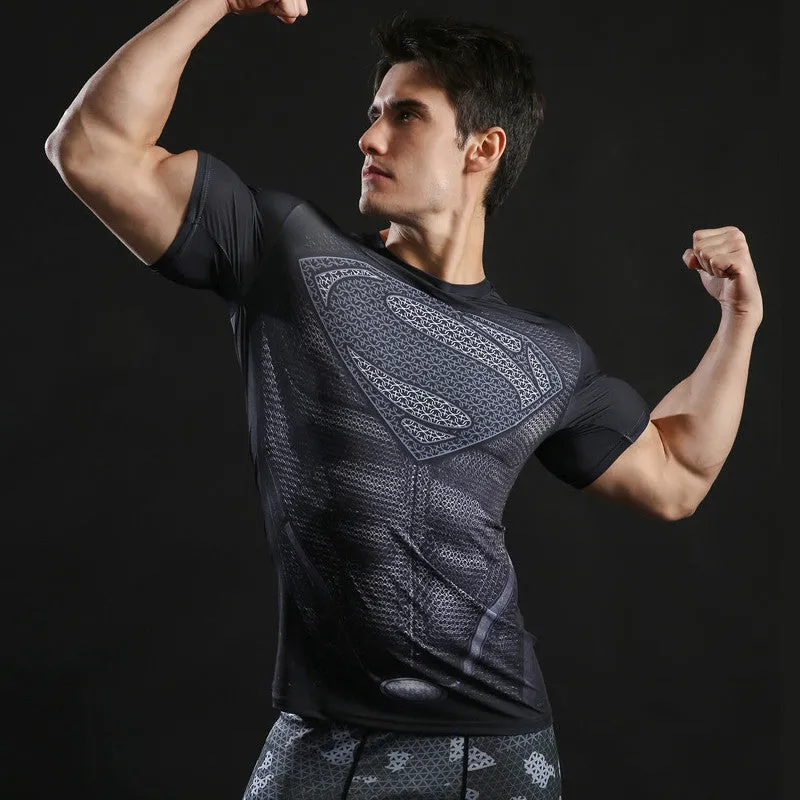 SUPERMAN Compression Shirt for Men (Short Sleeve)