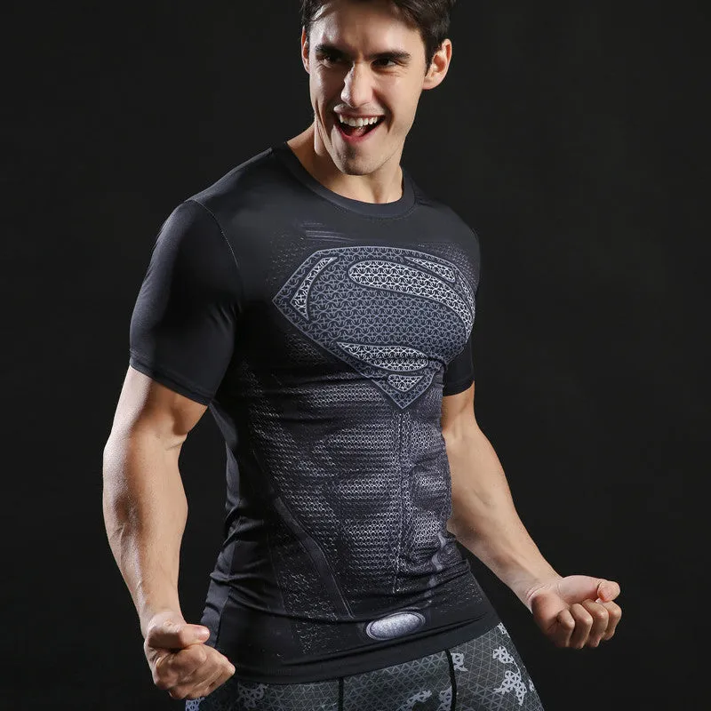 SUPERMAN Compression Shirt for Men (Short Sleeve)